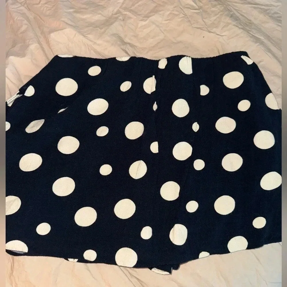 TRAFALUC COLLECTION ZARA SKORT BLUE POLKA DOT SIZE SMALL​
